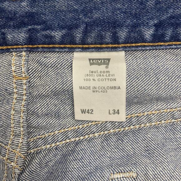 Levis 501XX Jeans Mens 38x30 Blue Straight Leg Button Fly Made in Colombia Y2K - Picture 9 of 16